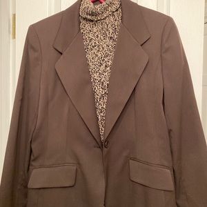 Brown blazer, and Short Sleeve Tweed Sweater